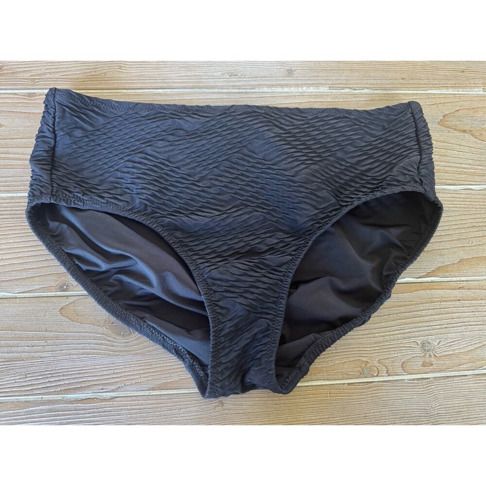 Lands' End Women's Black Swim Suit Bottom Brief High Waist Rise Black Size 14